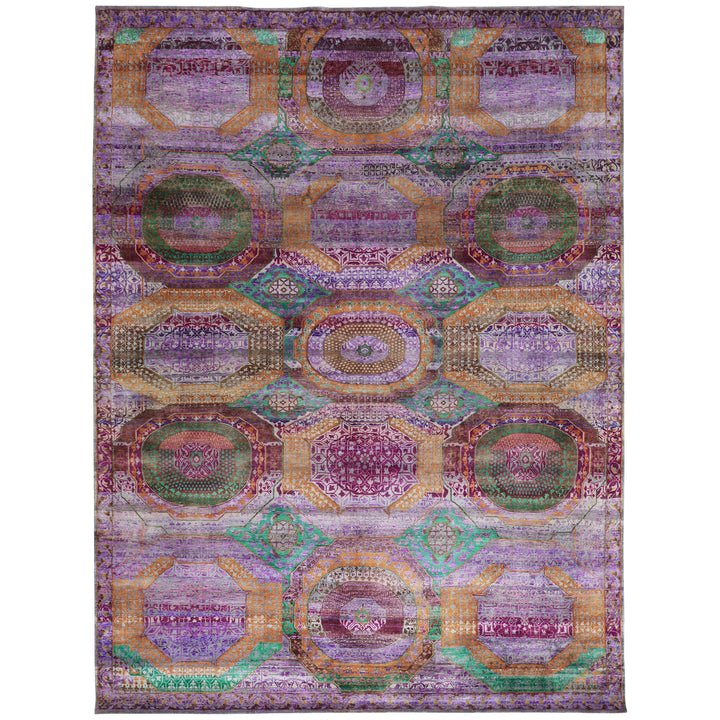 Purple Alchemy Traditional Silk Rug - 9' x 12'