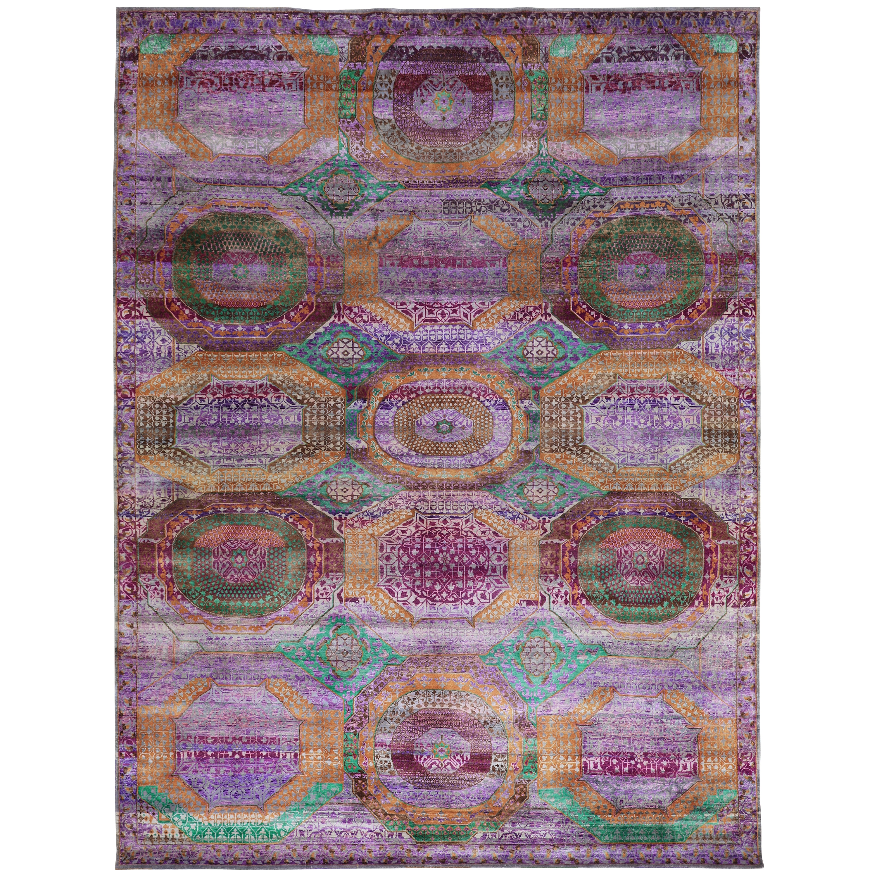 Purple Alchemy Traditional Silk Rug - 9' x 12'