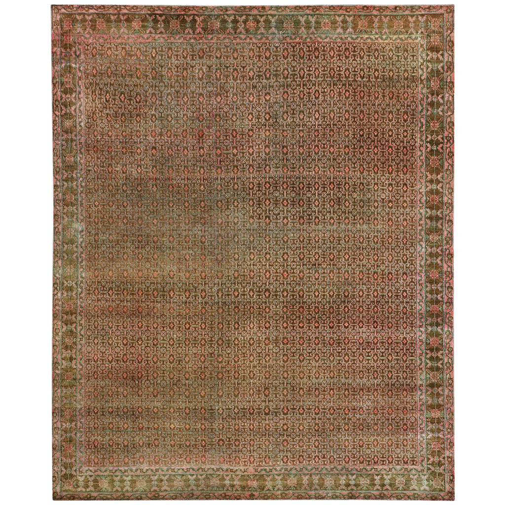 Red Alchemy Traditional  Silk Rug - 7'10" x 10'0"