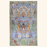 Blue and Green Alchemy Contemporary Silk Rug - 8'11" x 14'7"
