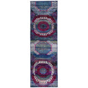 Blue & Purple Alchemy Traditional Silk Runner - 2'1" x 9'1"