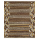 Brown Traditional Wool Rug - 8'3" x 9'11"