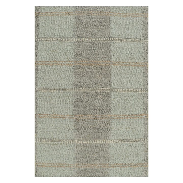 Grey Swedish Inspired Flatweave Wool Rug - 9'5" x 11'10"