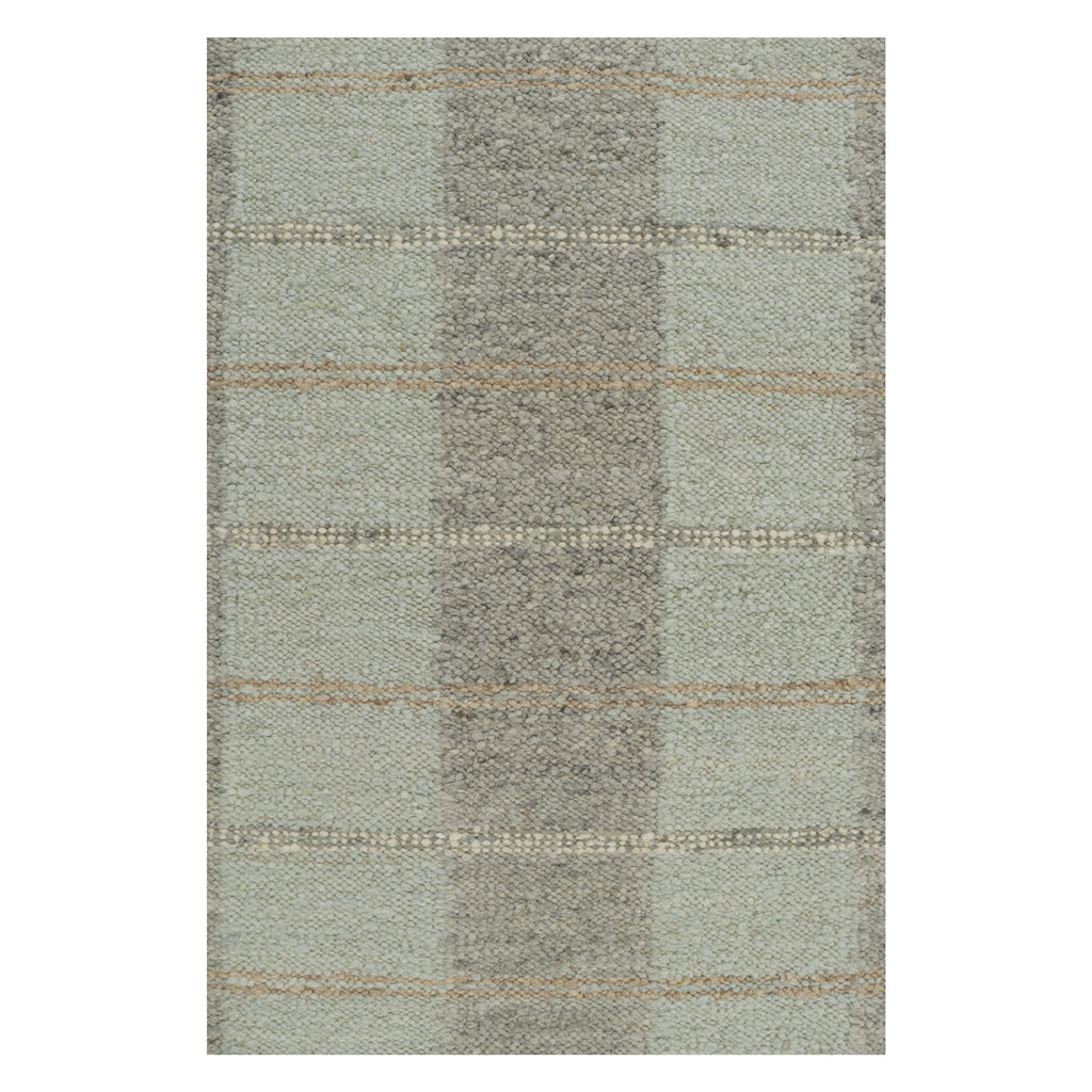 Grey Swedish Inspired Flatweave Wool Rug - 9'5" x 11'10"