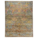 Multicolored Alchemy Contemporary Silk Rug - 7'11" x 10'4"