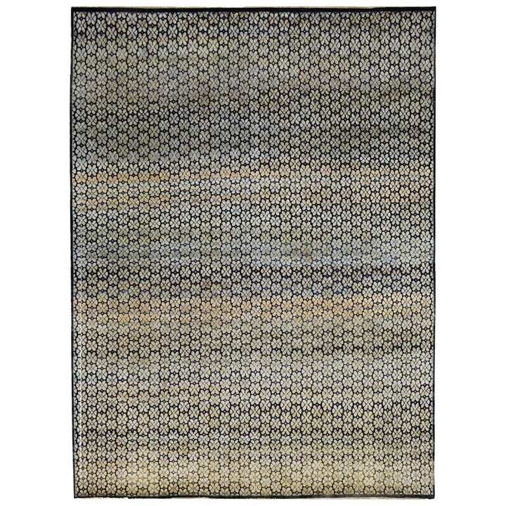 Black Alchemy Contemporary Silk Wool Blend Rug - 7'10" x 10'7"