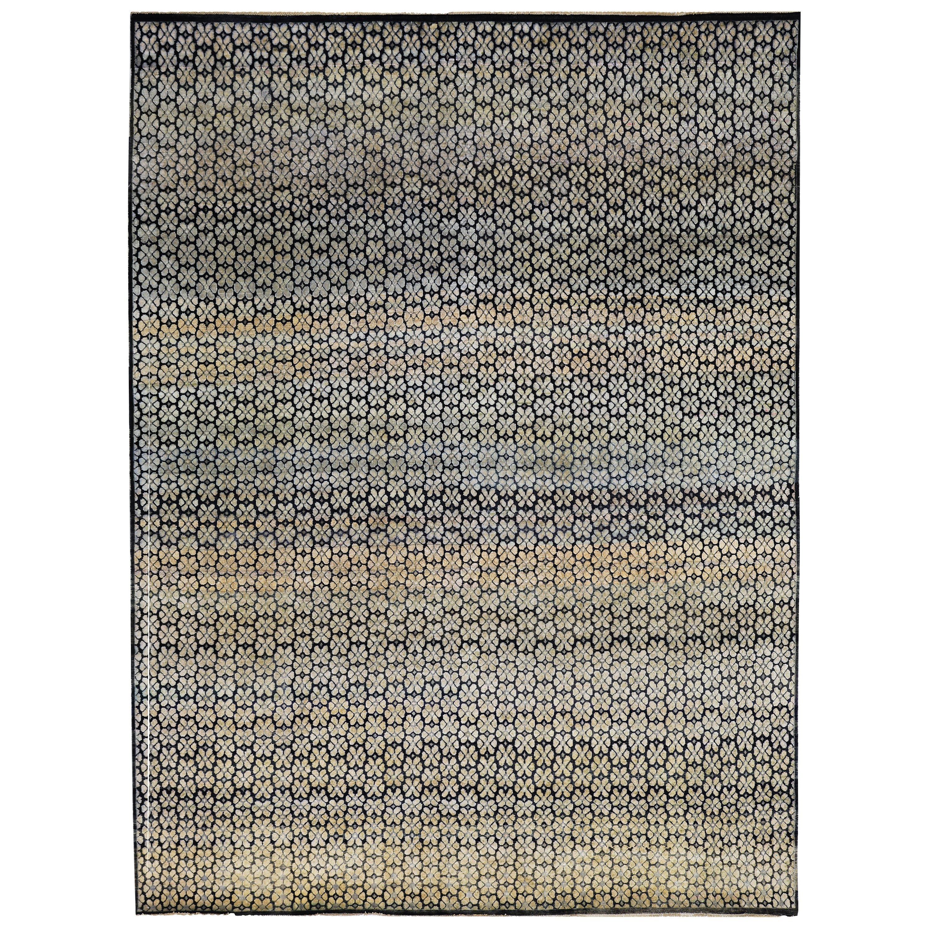 Black Alchemy Contemporary Silk Wool Blend Rug - 7'10" x 10'7"