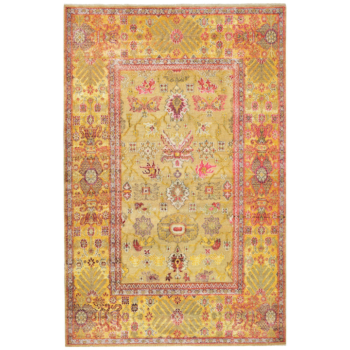 Yellow Alchemy Traditional Wool Rug - 6'11" x 10'8"