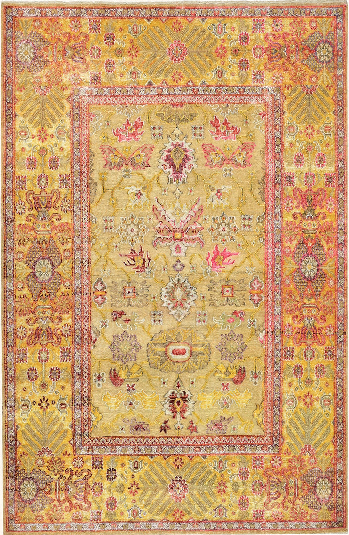 Yellow Alchemy Traditional Wool Rug - 6'11" x 10'8"