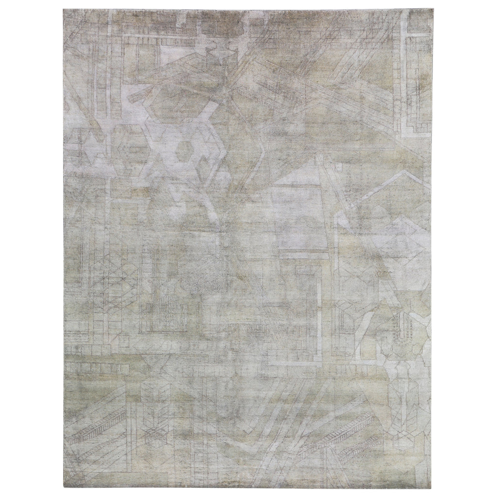 Grey Alchemy Contemporary Silk Rug - 7'8" x 10'2"