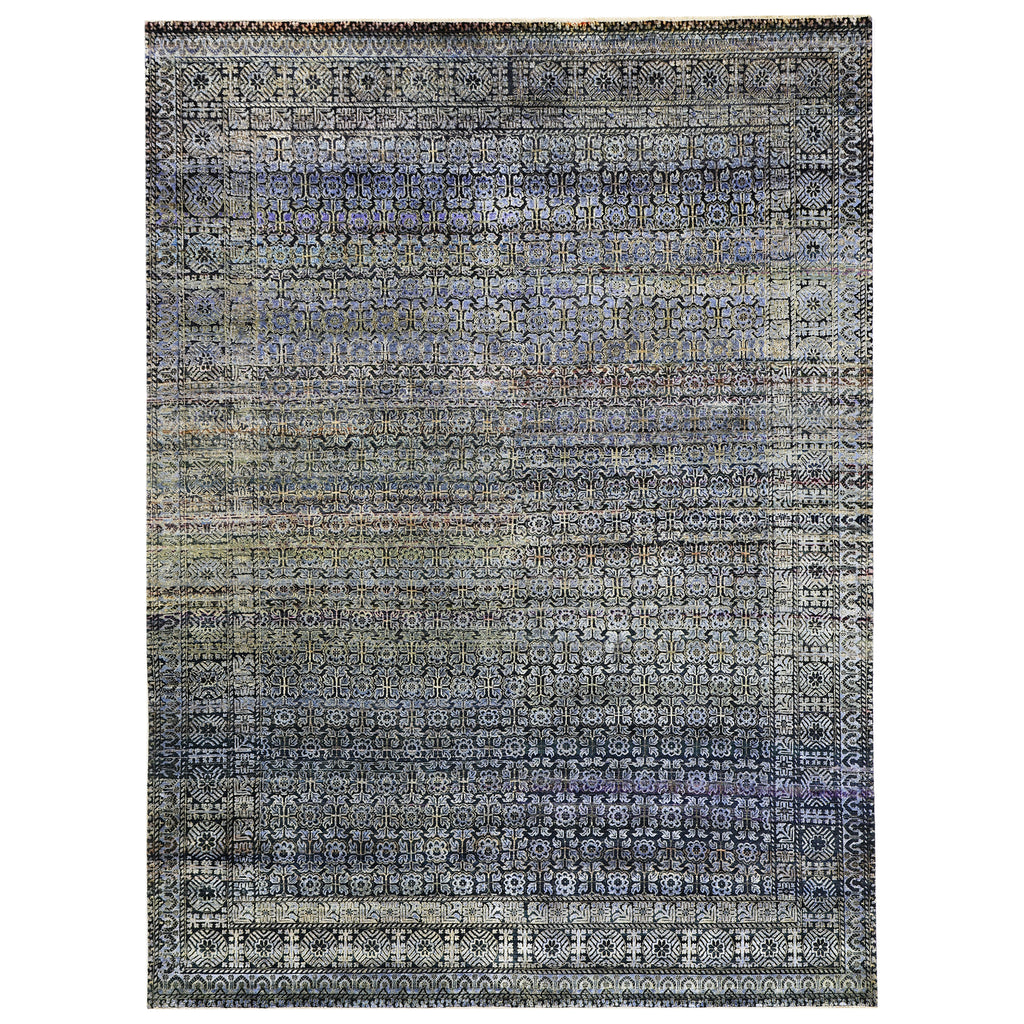 Black Alchemy Traditional Silk Rug - 8'11" x 12'3"