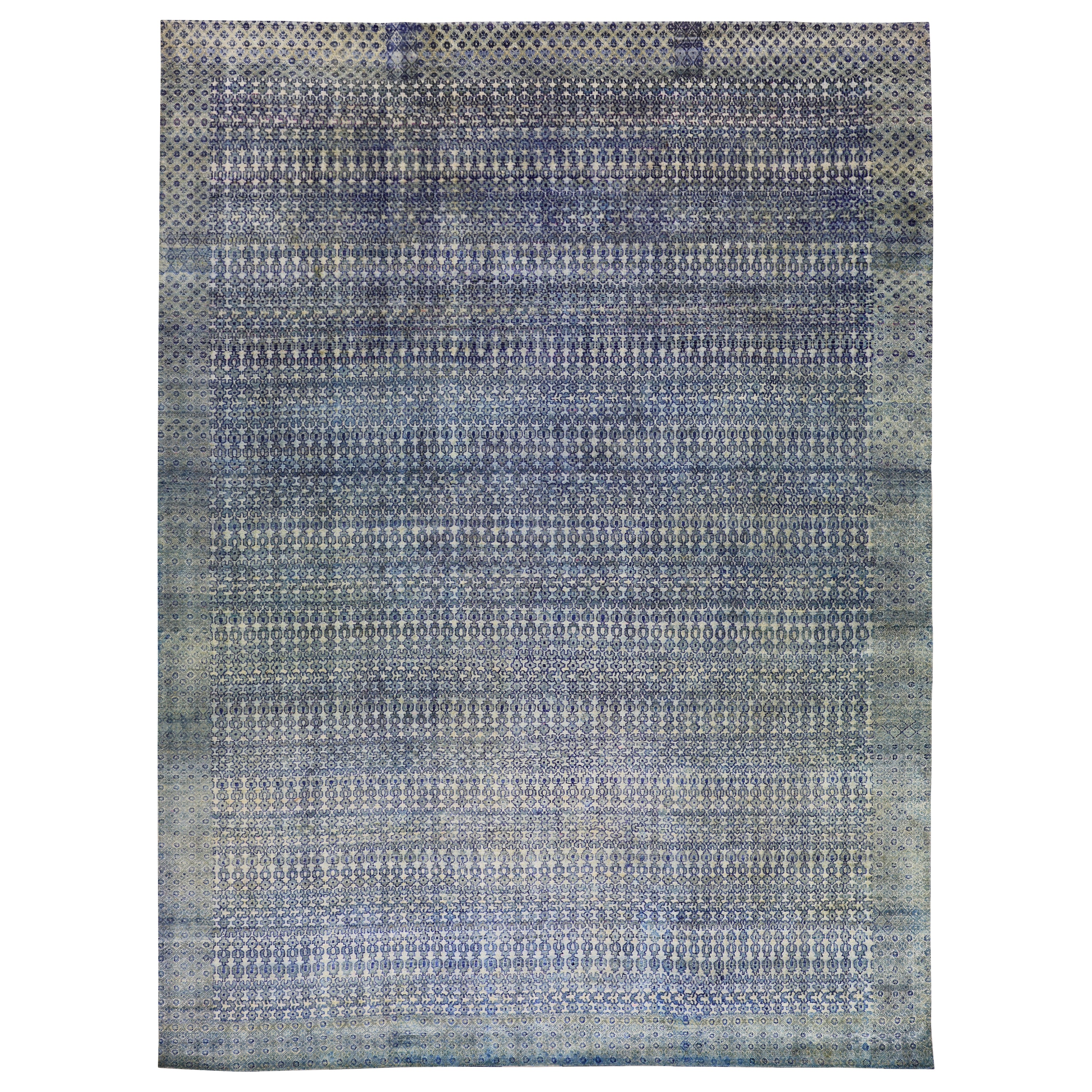 Blue Alchemy Traditional Silk Rug - 9'11" x 14'3"