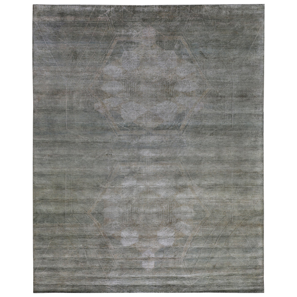 Grey Alchemy Contemporary Silk Rug - 8'1" x 10'3"