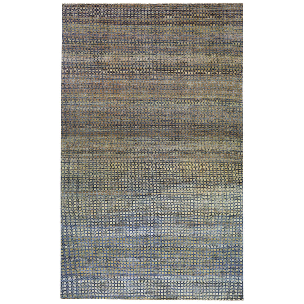 Gold Alchemy Traditional Silk Wool Blend Rug - 11'5" x 18'7"