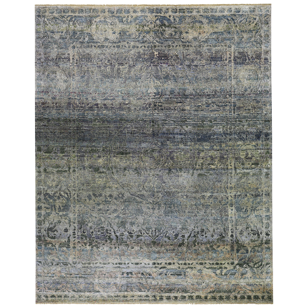 Blue Alchemy Traditional Silk Rug - 9'3" x 11'7"