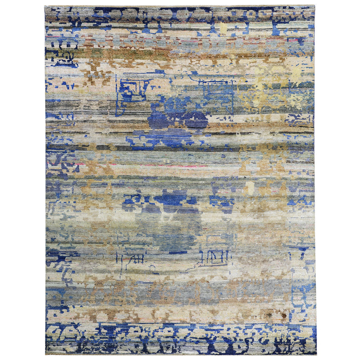 Blue Alchemy Contemporary Silk Rug - 8'6" x 10'11"