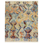Multicolored Alchemy Moroccan Wool Silk Blend Rug - 8'2" x 10'1"