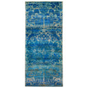 Blue Alchemy Contemporary Silk Runner - 3' x 10'10"