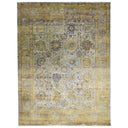 Gold Alchemy Traditional Silk Wool Blend Rug - 9'10" x 13'2"