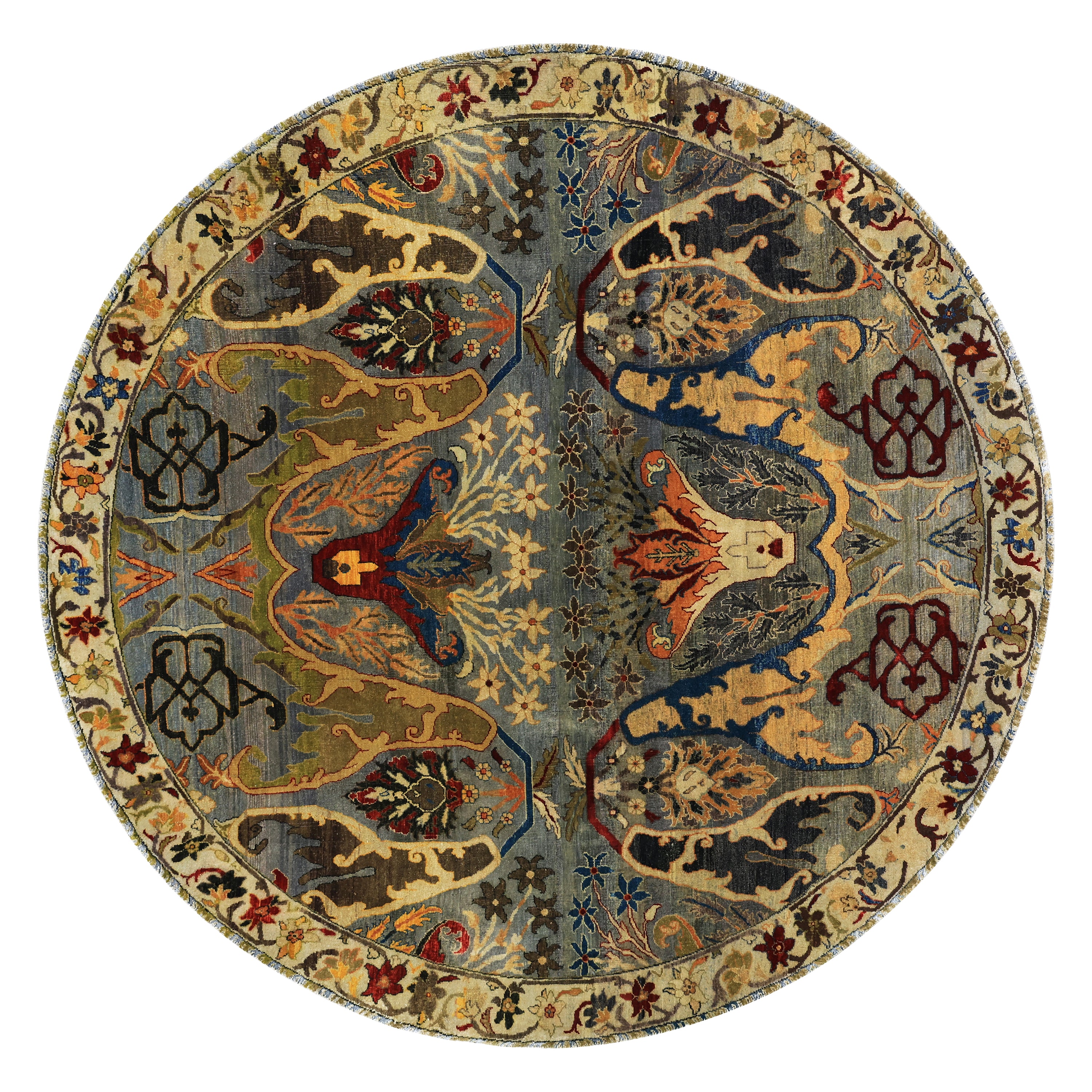 Multicolored Alchemy Traditional Wool Rug - 8'1" Round