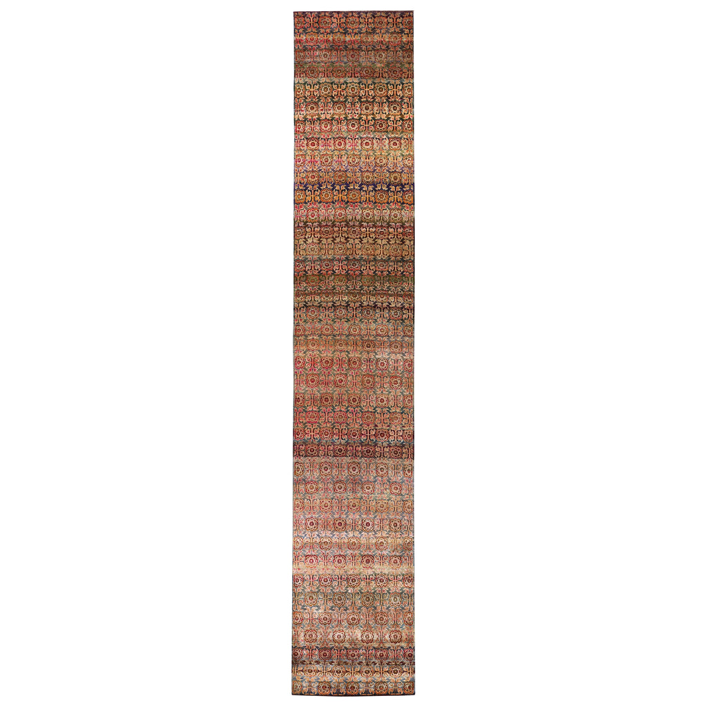 Pink Alchemy Contemporary Silk Runner - 3' x 17'11"