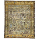 Gold Alchemy Traditional Silk Wool Blend Rug - 7'7" x 9'5"