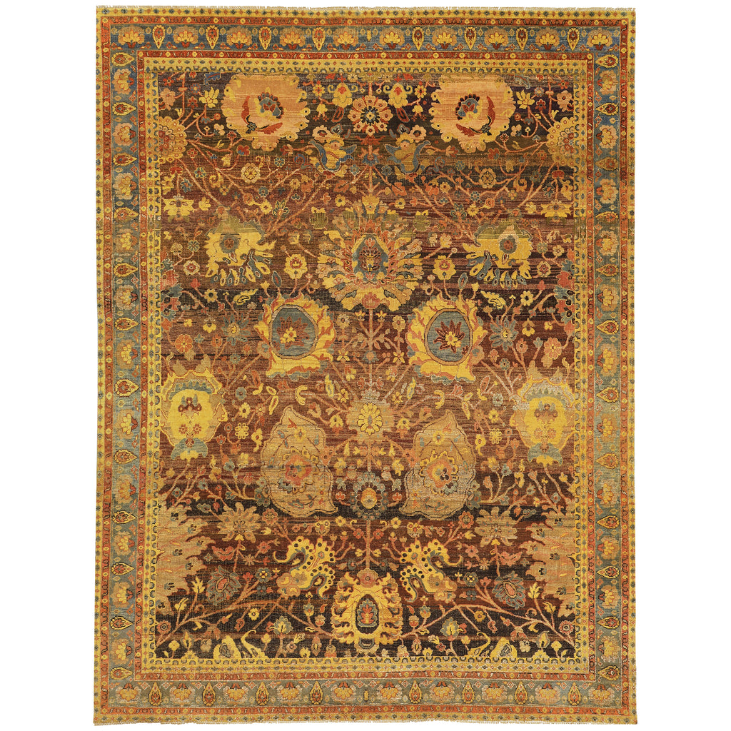 Gold Alchemy Traditional Wool Rug - 8'3" x 10'10"