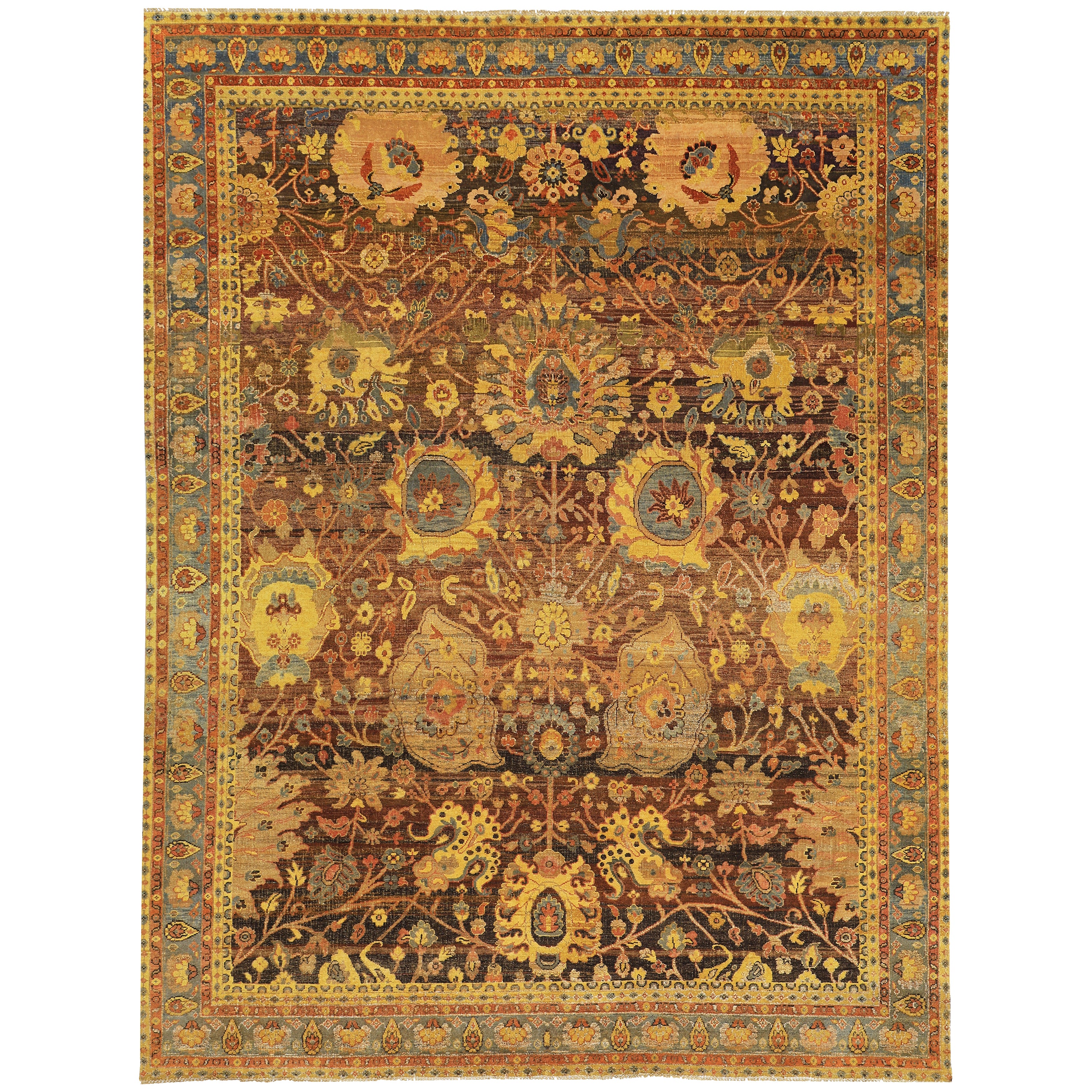 Gold Alchemy Traditional Wool Rug - 8'3" x 10'10"