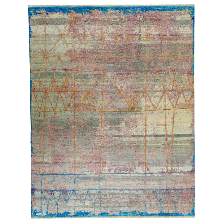 Pink Alchemy Contemporary Silk Rug - 9'1" x 11'9"