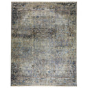 Blue & Grey Alchemy Contemporary Wool Silk Blend Rug - 11'9" x 15'1"