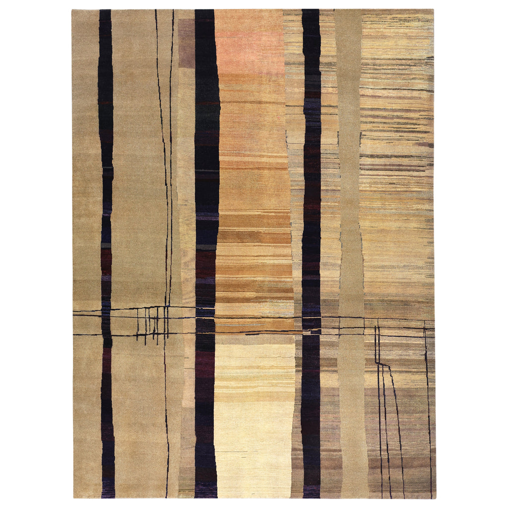 Brown Alchemy Contemporary Wool Rug - 8'11" x 11'10"