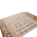 Neutral Contemporary Scandinavian Wool Silk Blend Rug - 6'8" x 8'