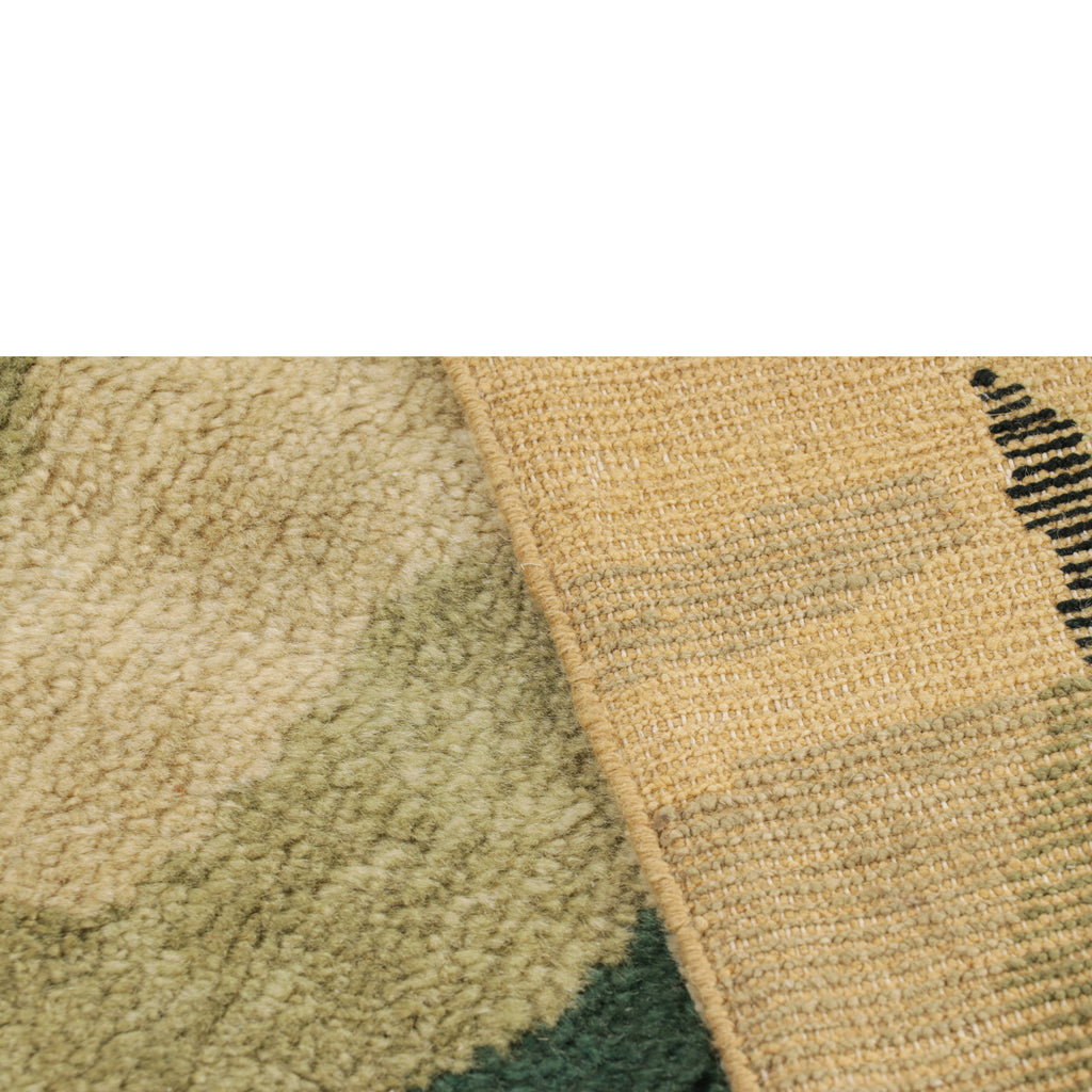 Green Contemporary Wool Rug - 9' x 12'