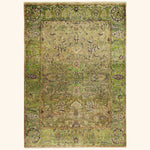 Green Alchemy Traditional Silk Wool Blend Rug - 4'10" x 6'11"