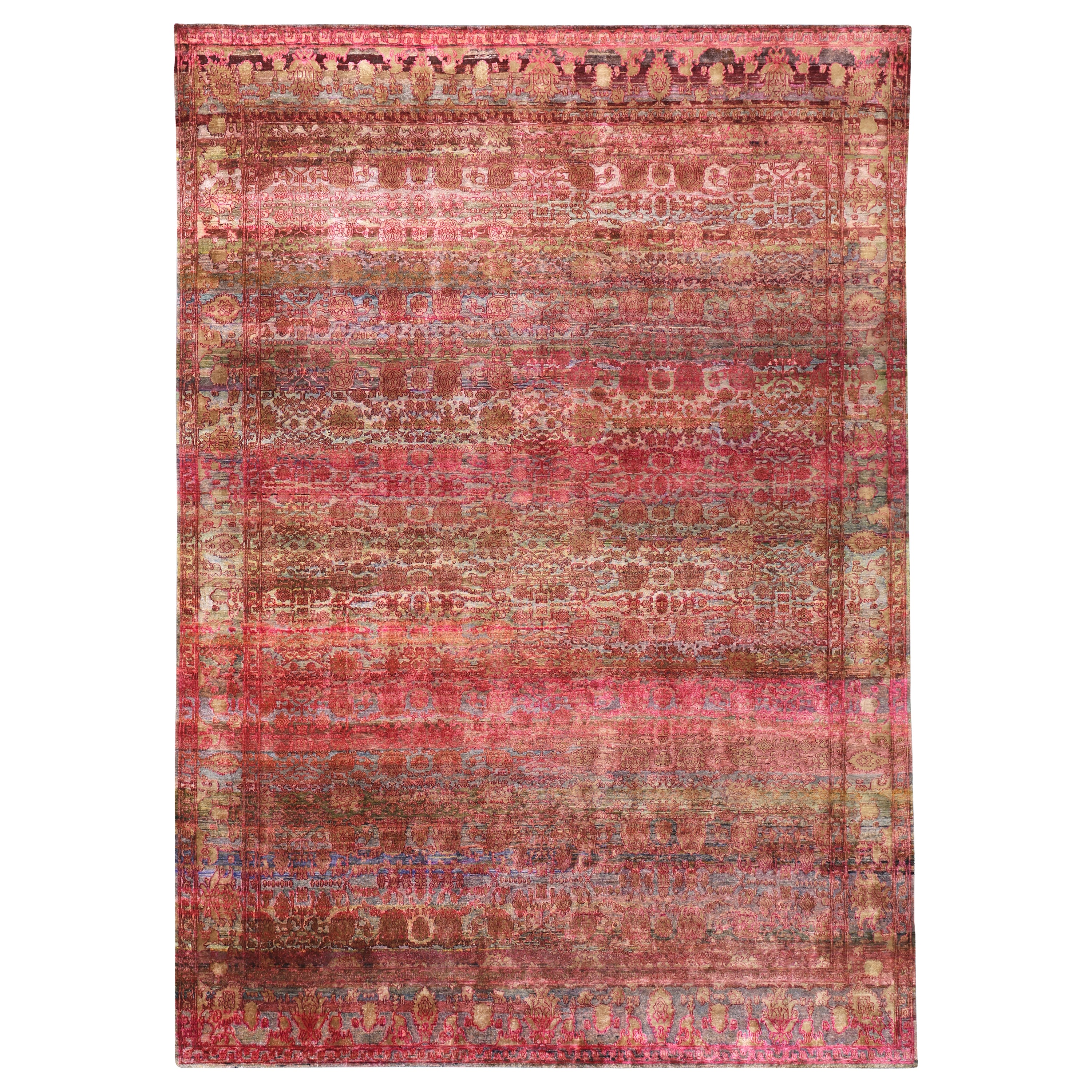 Pink Alchemy Traditional Silk Rug - 8'9" x 12'3"