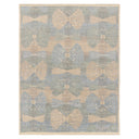 Blue & Brown Contemporary Scandinavian Wool Cotton Blend Rug - 9'4" x 11'11"