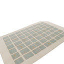 Blue & Cream Contemporary Scandinavian Wool Rug - 6'1" x 8'11"