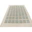 Blue and Cream Contemporary Scandinavian Wool Rug - 6'1" x 8'11"