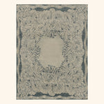 Grey & Blue Contemporary Art Deco Wool Rug - 8'11" x 12'