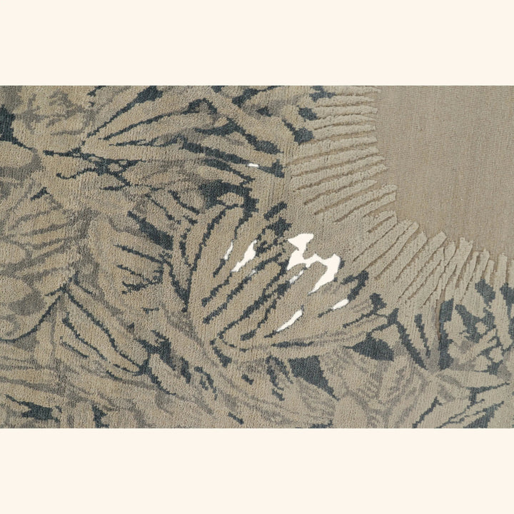 Grey & Blue Contemporary Art Deco Wool Rug - 8'11" x 12'