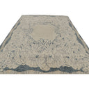 Grey and Blue Contemporary Art Deco Wool Rug - 8'11" x 12'