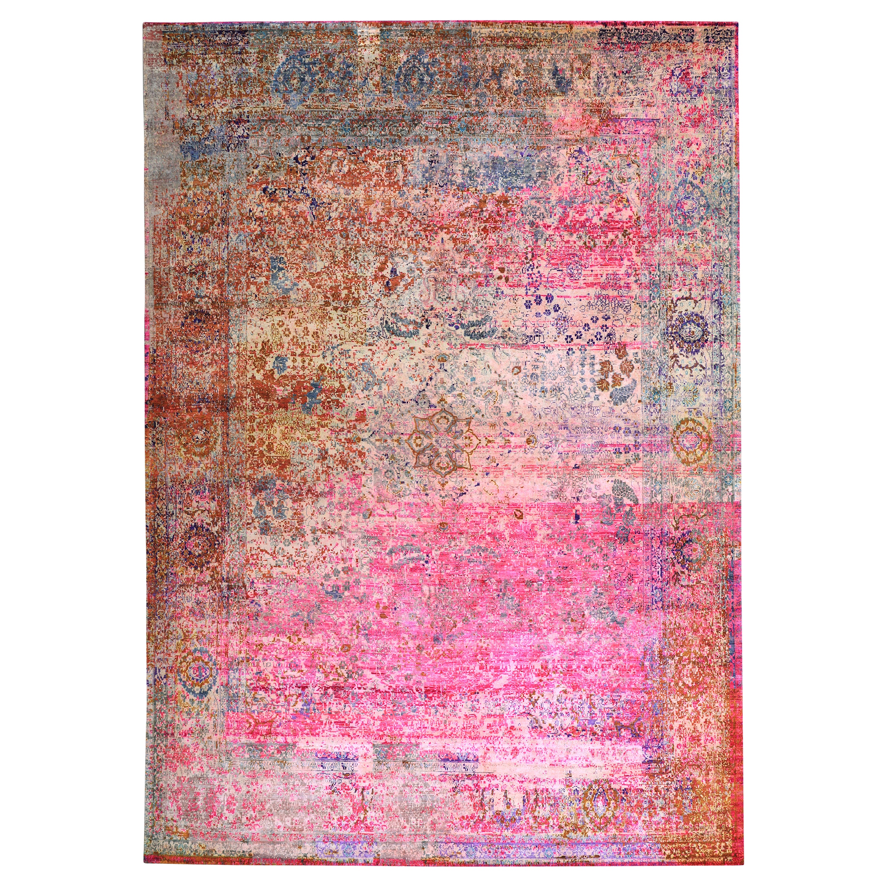 Pink Alchemy Contemporary Silk Rug - 13' x 18'