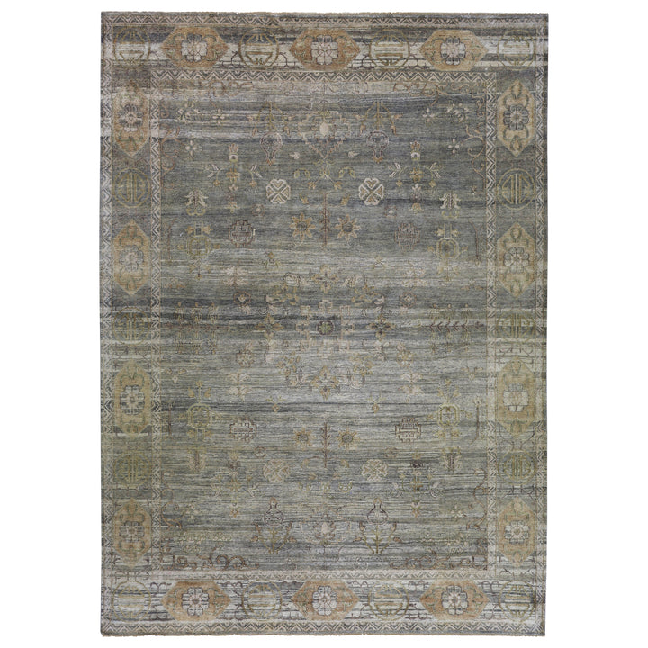 Grey Alchemy Traditional Silk Rug - 9'6" x 13'9"