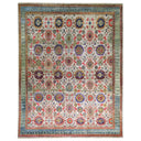 Multicolored Alchemy Traditional Silk Wool Blend Rug - 11'9" x 14'11"