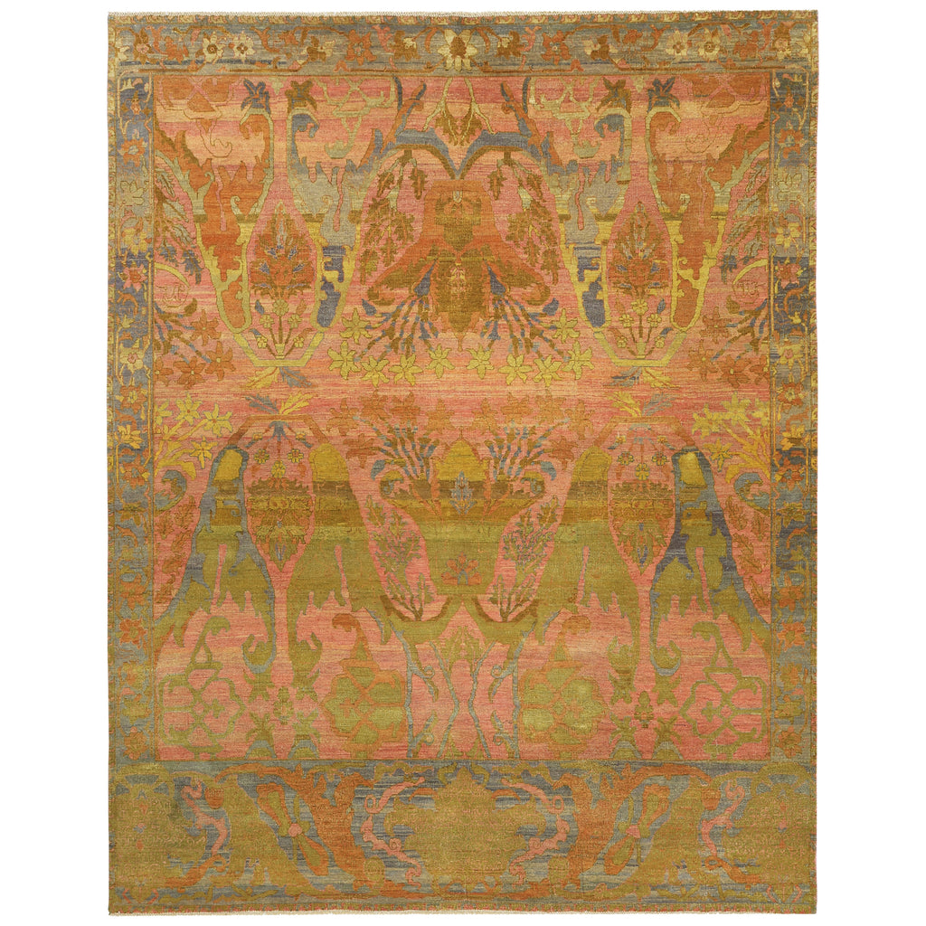 Gold Alchemy Traditional Wool Rug - 7'11" x 10'2"