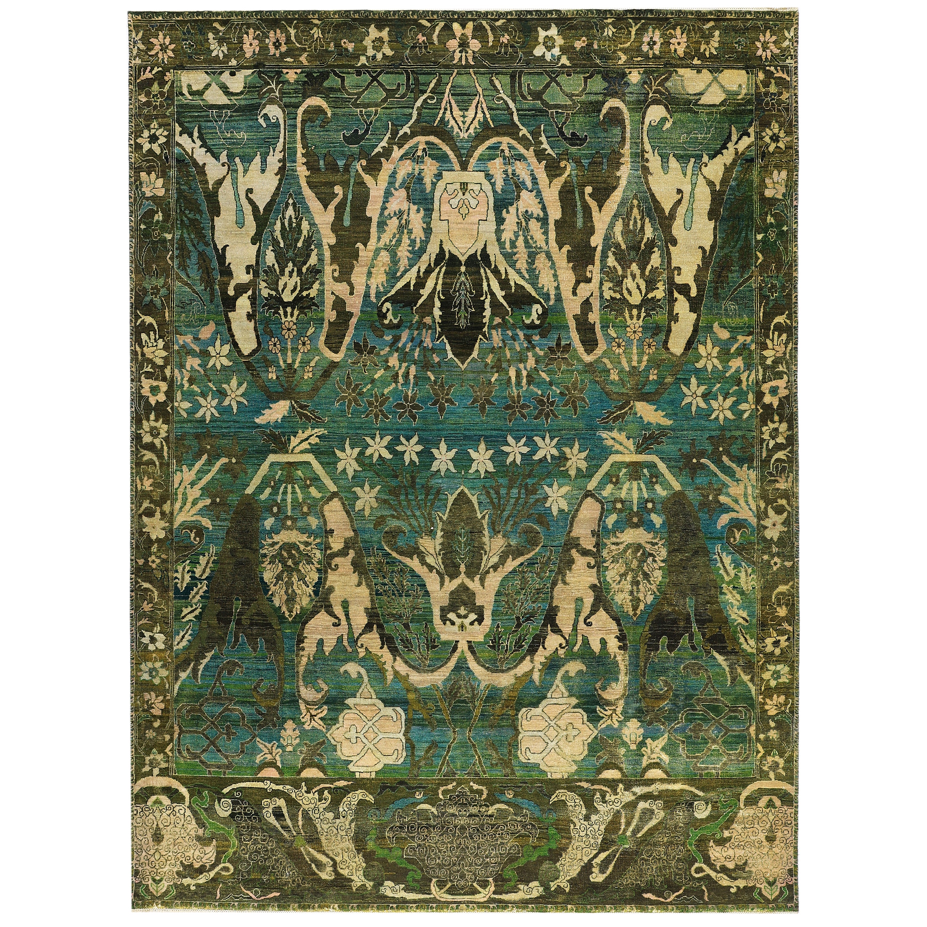 Green Alchemy Contemporary Wool Rug - 8'8" x 11'8"