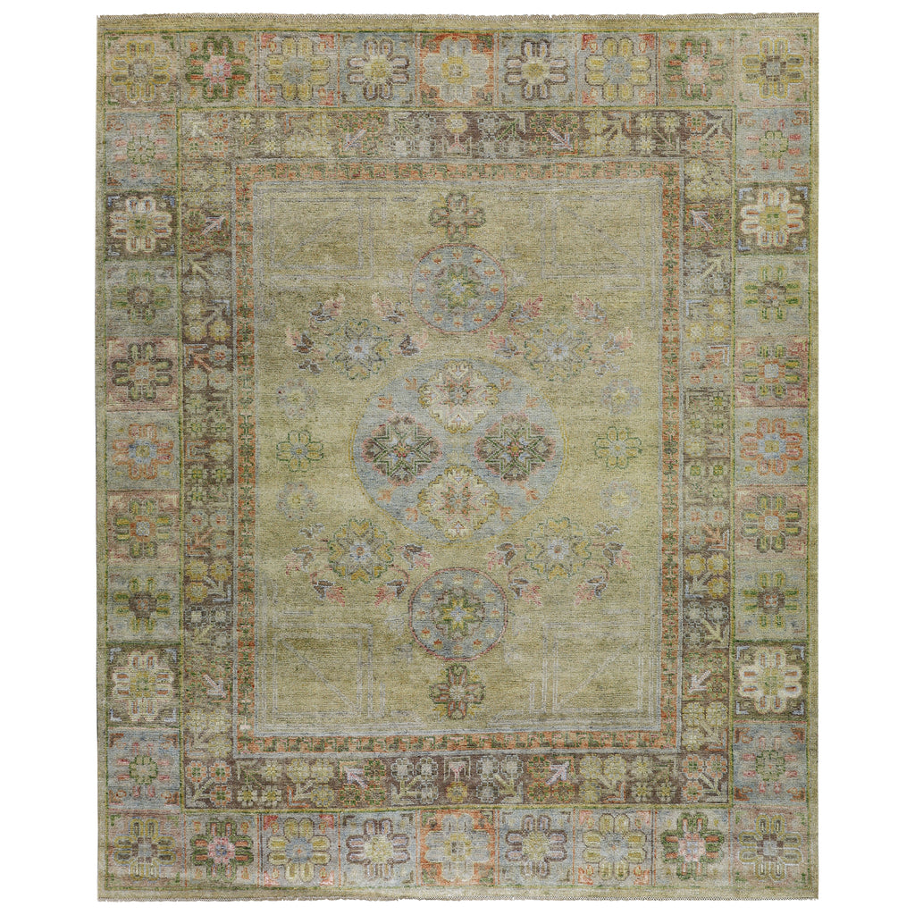 Green Alchemy Traditional Silk Rug - 8' x 10'