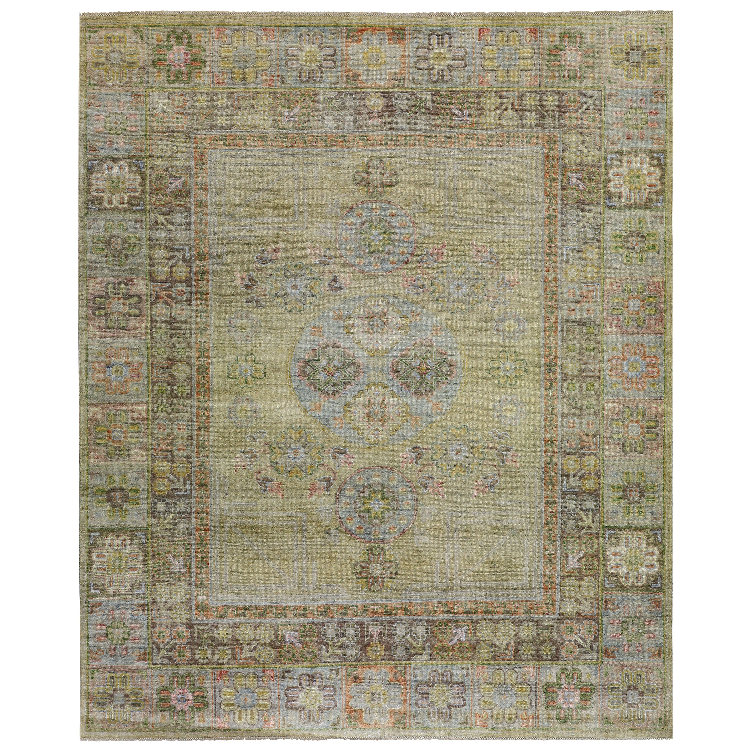 Green Alchemy Traditional Silk Rug - 8' x 10'