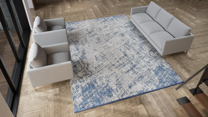 Blue Stelle Transitional Wool Rug - 9' x 12'5"