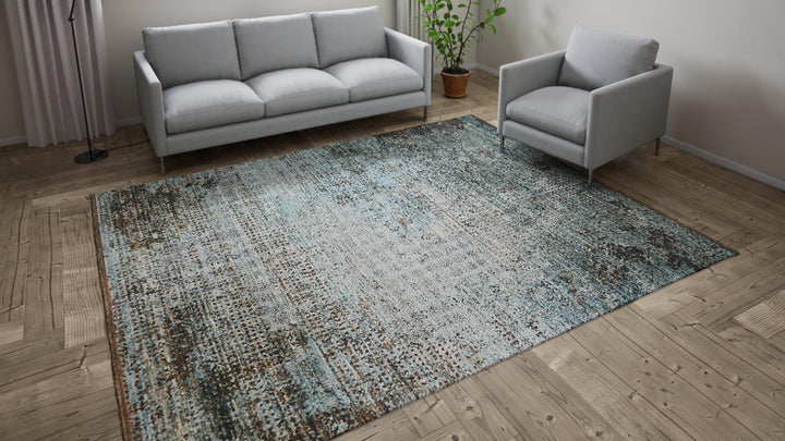 Blue Stelle Transitional Wool Rug - 8' x 10'